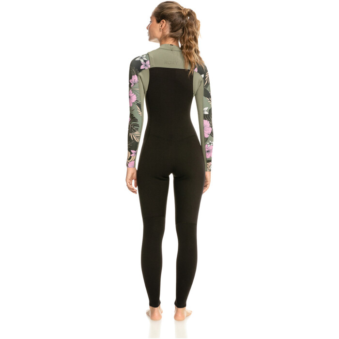 2024 Roxy Womens Elite XT 3/2mm Chest Zip Wetsuit ERJW103135 - Anthracite Classic Pro Surf